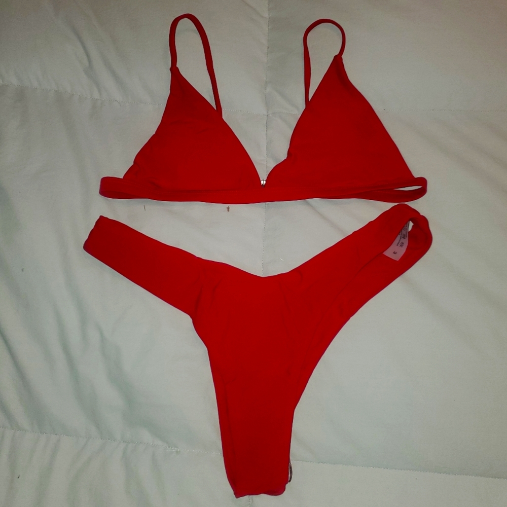 Shein Red Triangle Bikini